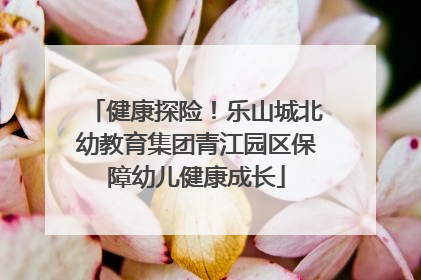 健康探险！乐山城北幼教育集团青江园区保障幼儿健康成长