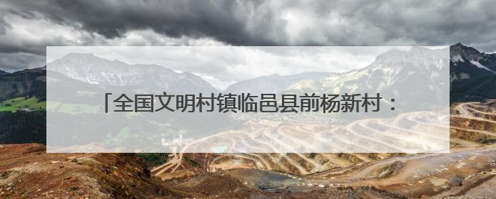 全国文明村镇临邑县前杨新村：从贫困村到全国文明村华丽蜕变
