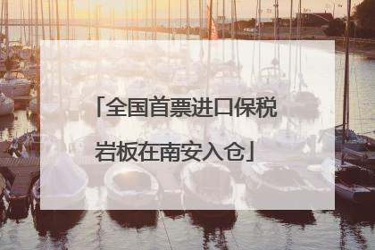 全国首票进口保税岩板在南安入仓