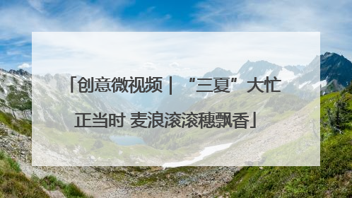 创意微视频｜“三夏”大忙正当时 麦浪滚滚穗飘香