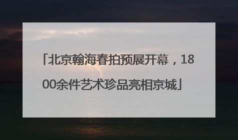 北京翰海春拍预展开幕，1800余件艺术珍品亮相京城