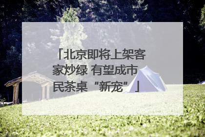 北京即将上架客家炒绿 有望成市民茶桌“新宠”