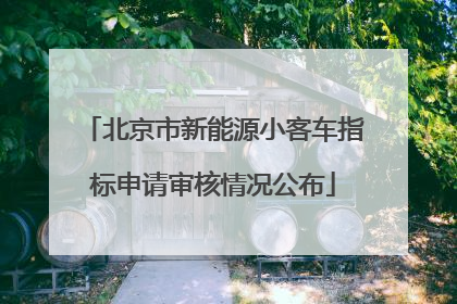 北京市新能源小客车指标申请审核情况公布