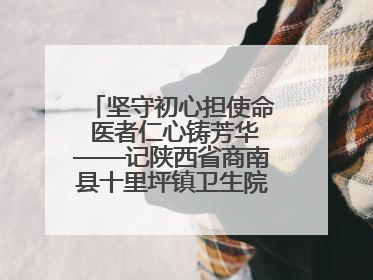 坚守初心担使命 医者仁心铸芳华——记陕西省商南县十里坪镇卫生院副院长贾胡委