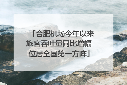 合肥机场今年以来旅客吞吐量同比增幅位居全国第一方阵