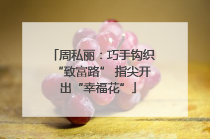 周私丽：巧手钩织“致富路” 指尖开出“幸福花”
