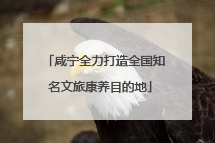 咸宁全力打造全国知名文旅康养目的地