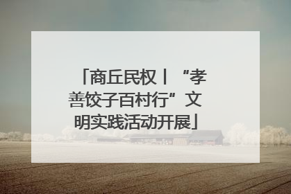 商丘民权丨“孝善饺子百村行”文明实践活动开展