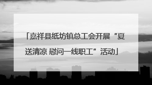 嘉祥县纸坊镇总工会开展“夏送清凉 慰问一线职工”活动