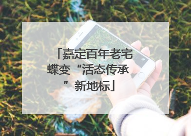 嘉定百年老宅蝶变“活态传承”新地标