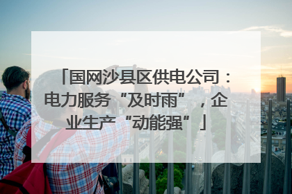 国网沙县区供电公司：电力服务“及时雨”，企业生产“动能强”