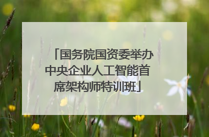 国务院国资委举办中央企业人工智能首席架构师特训班