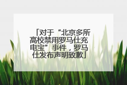 对于“北京多所高校禁用罗马仕充电宝”事件，罗马仕发布声明致歉