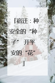 宿迁：种安全的“种子” 开平安的“花”