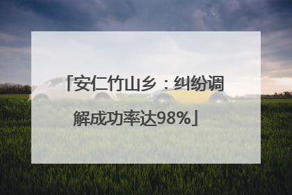安仁竹山乡：纠纷调解成功率达98%