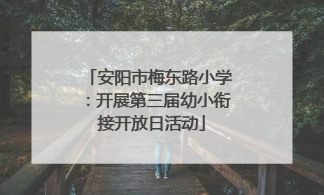 安阳市梅东路小学：开展第三届幼小衔接开放日活动