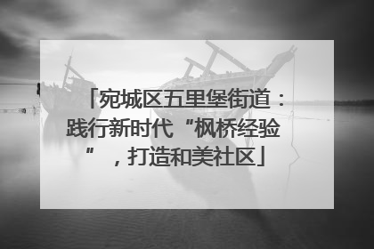 宛城区五里堡街道：践行新时代“枫桥经验”，打造和美社区