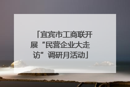 宜宾市工商联开展“民营企业大走访”调研月活动