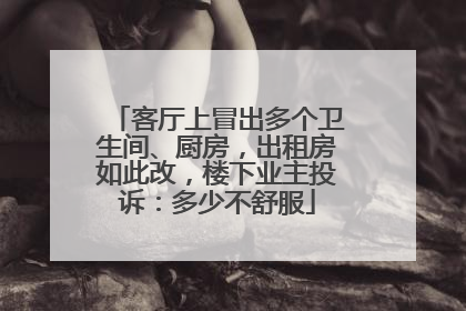 客厅上冒出多个卫生间、厨房，出租房如此改，楼下业主投诉：多少不舒服