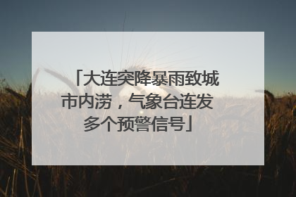 大连突降暴雨致城市内涝，气象台连发多个预警信号