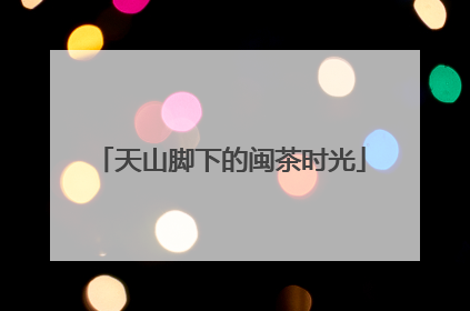 天山脚下的闽茶时光