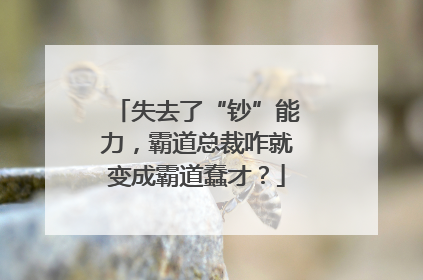 失去了“钞”能力，霸道总裁咋就变成霸道蠢才？