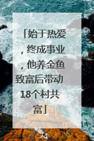 始于热爱，终成事业，他养金鱼致富后带动18个村共富