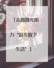 志愿微光助力“银发数字生活”