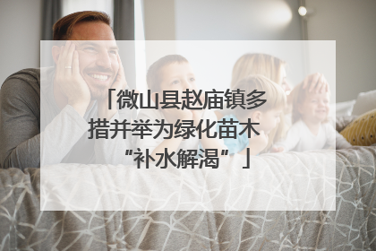 微山县赵庙镇多措并举为绿化苗木“补水解渴”