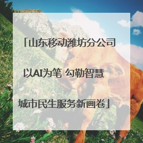山东移动潍坊分公司以AI为笔 勾勒智慧城市民生服务新画卷