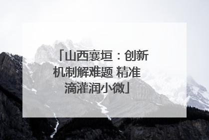 山西襄垣：创新机制解难题 精准滴灌润小微