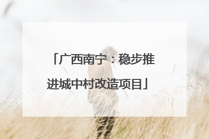 广西南宁：稳步推进城中村改造项目