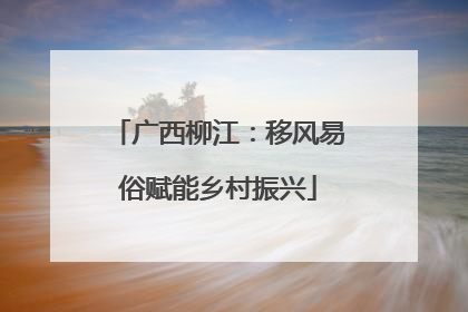 广西柳江：移风易俗赋能乡村振兴