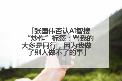 张国伟否认AI智搜“炒作”标签：骂我的大多是同行，因为我做了别人做不了的事