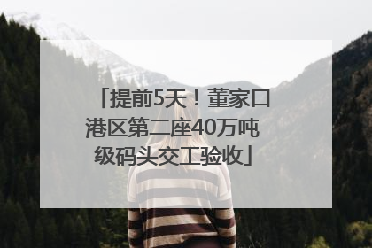 提前5天！董家口港区第二座40万吨级码头交工验收