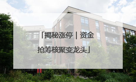 揭秘涨停｜资金抢筹核聚变龙头