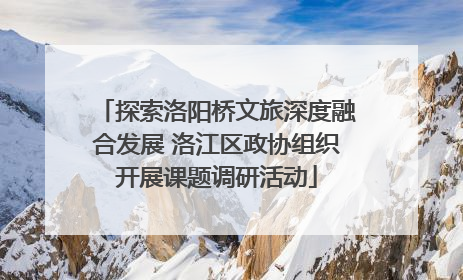 探索洛阳桥文旅深度融合发展 洛江区政协组织开展课题调研活动