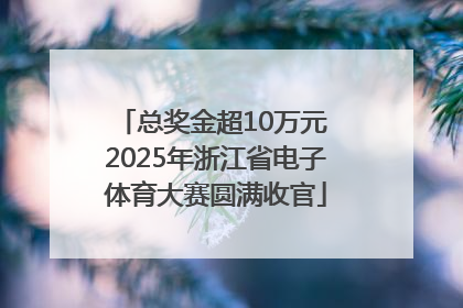 总奖金超10万元 2025年浙江省电子体育大赛圆满收官