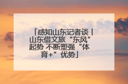 感知山东记者谈丨山东借文旅“东风”起势 不断塑强“体育+”优势