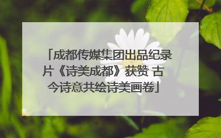 成都传媒集团出品纪录片《诗美成都》获赞 古今诗意共绘诗美画卷