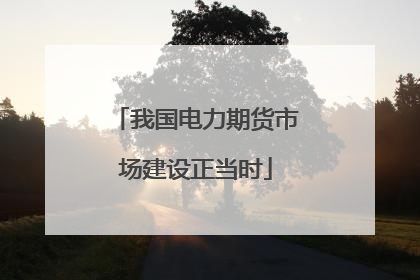 我国电力期货市场建设正当时