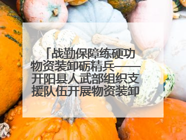 战勤保障练硬功 物资装卸砺精兵——开阳县人武部组织支援队伍开展物资装卸专业训练