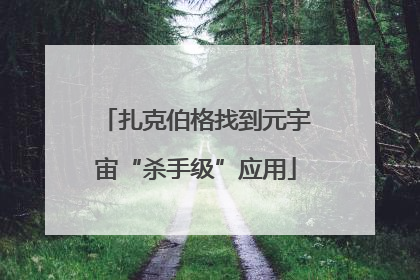 扎克伯格找到元宇宙“杀手级”应用
