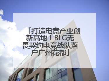 打造电竞产业创新高地！BLG无畏契约电竞战队落户广州花都