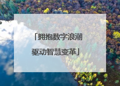 拥抱数字浪潮 驱动智慧变革