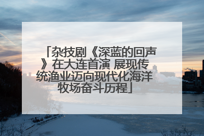 杂技剧《深蓝的回声》在大连首演 展现传统渔业迈向现代化海洋牧场奋斗历程