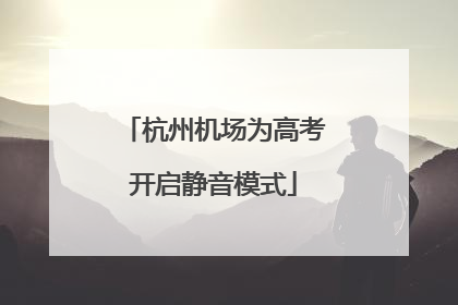 杭州机场为高考开启静音模式