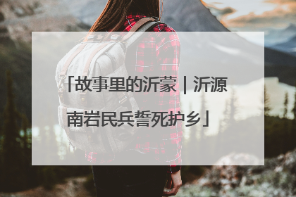 故事里的沂蒙｜沂源南岩民兵誓死护乡