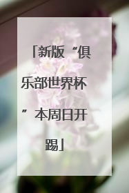 新版“俱乐部世界杯”本周日开踢