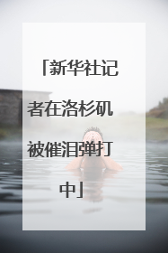 新华社记者在洛杉矶被催泪弹打中